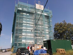 Aislamiento Térmico (SATE) de 822,02 m2 en fachada principal, trasera, dos laterales y aislamiento de techo de lonjas en Amorebieta 2